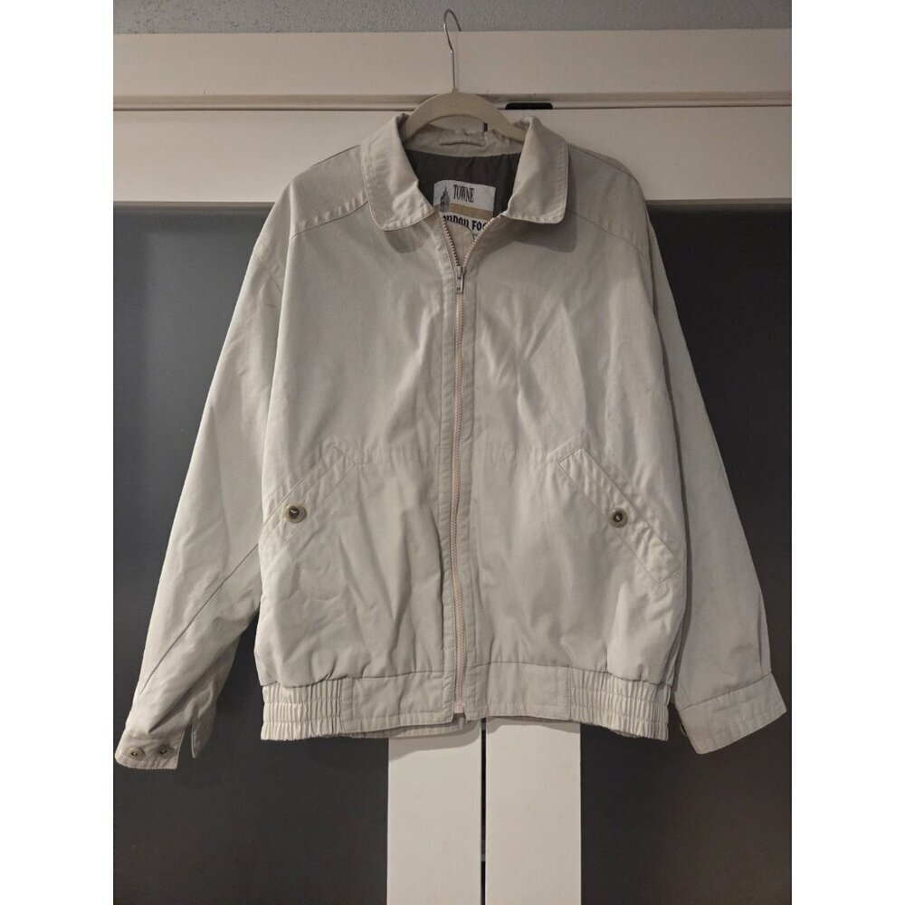 Vtg Towne London Fog Bomber Jacket Sz M Retro Eclectic Grandpa Classic
